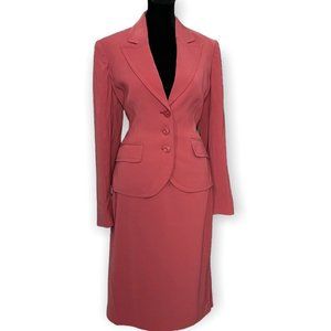 Jones New York Women's Pink Skirt Suit Two Piece Size 4 Career Workwear Blazer